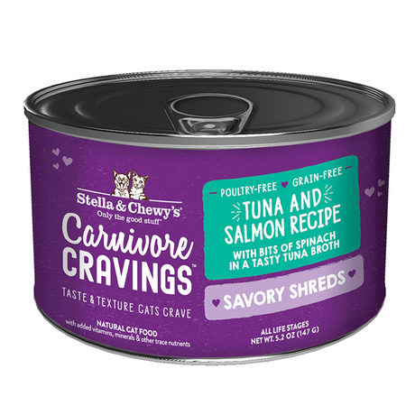 STELLA AND CHEWYS CARNIVORE CRAVINGS SHREDS TUNA/SALMON