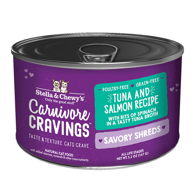 STELLA AND CHEWYS CARNIVORE CRAVINGS SHREDS TUNA/SALMON