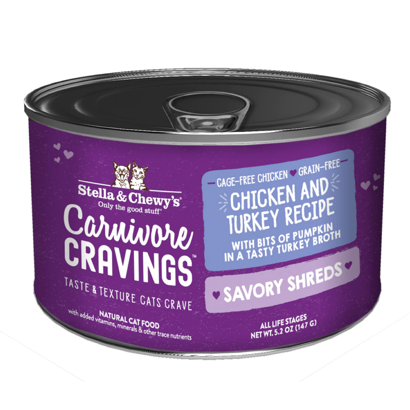 STELLA AND CHEWYS CARNIVORE CRAVINGS SHREDS CHICKEN/TURKEY