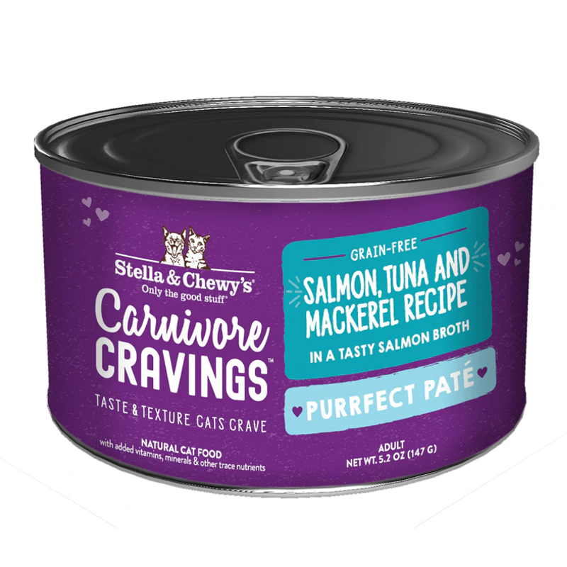 STELLA AND CHEWYS CARNIVORE CRAVINGS PATE SALMON/TUNA/MACKEREL
