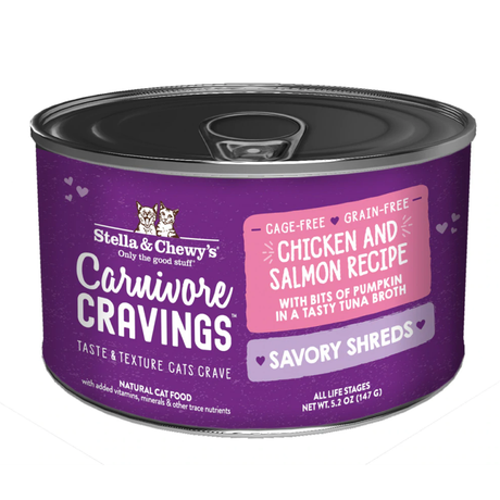 STELLA AND CHEWYS CARNIVORE CRAVINGS SHREDS CHICKEN/SALMON