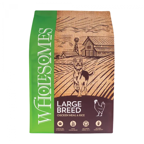 WHOLESOMES LARGE BREED CHICKEN AND RICE 40LB