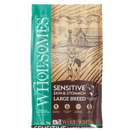 WHOLESOMES SENSITIVE SKIN AND STOMACH LARGE BREED SALMON 30LB