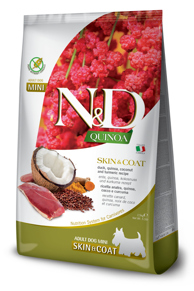 Farmina N&D Quinoa SKIN&COAT - Duck, Quinoa, Coconut and Turmeric Recipe Dog Food