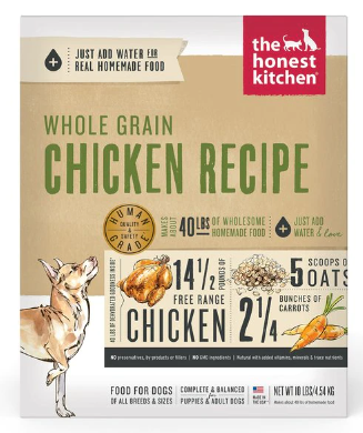 The Honest Kitchen Dehydrated Whole Grain Chicken Recipe for Dogs