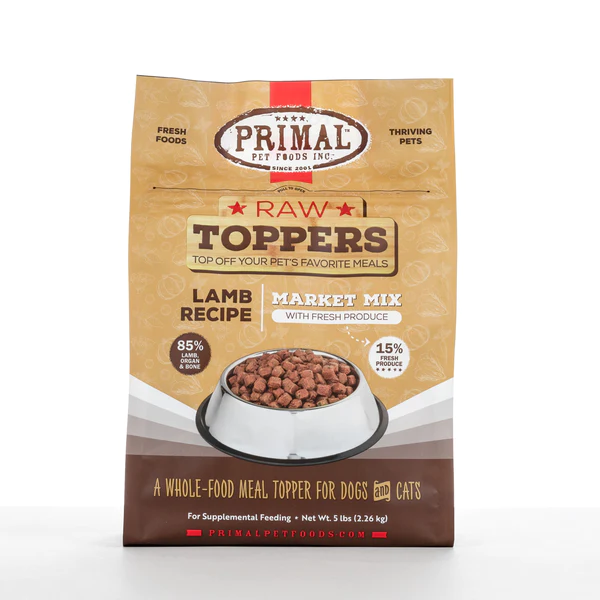 Primal Market Mix Raw Topper for Cat & Dog Lamb Recipe
