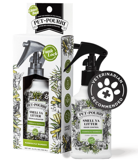 Pet-Pourri litter odor refresher spray with bamboo, veterinarian recommended