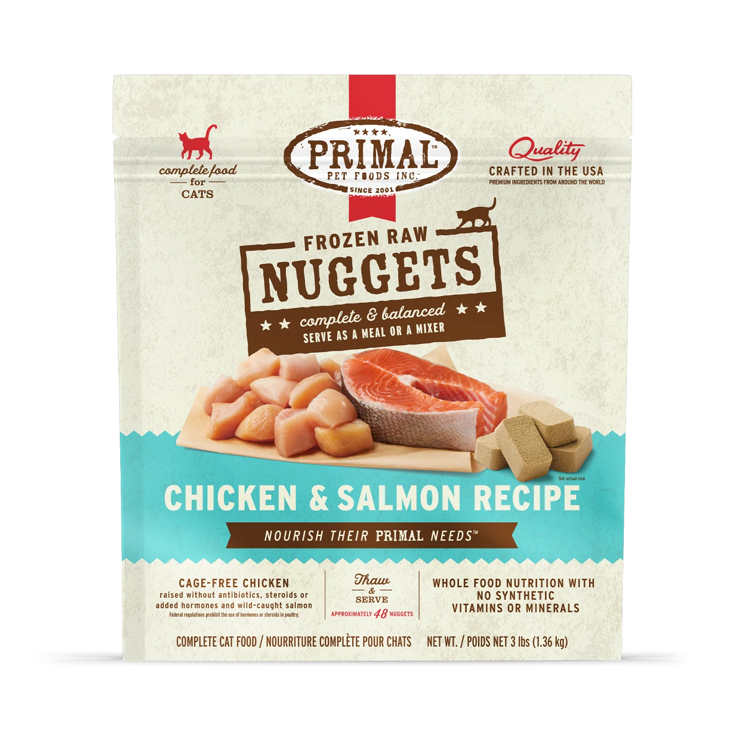 Primal Frozen Raw 3LB Nuggets Cat Food