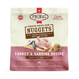 PRIMAL FREEZE DRIED NUGGETS TURKEY AND SARDINE