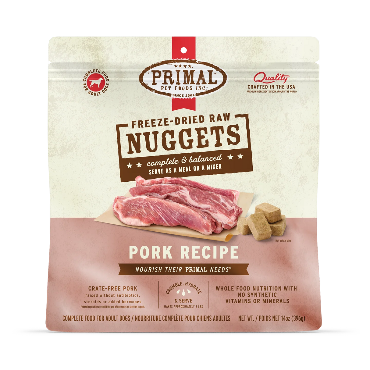 PRIMAL FREEZE DRIED NUGGETS PORK