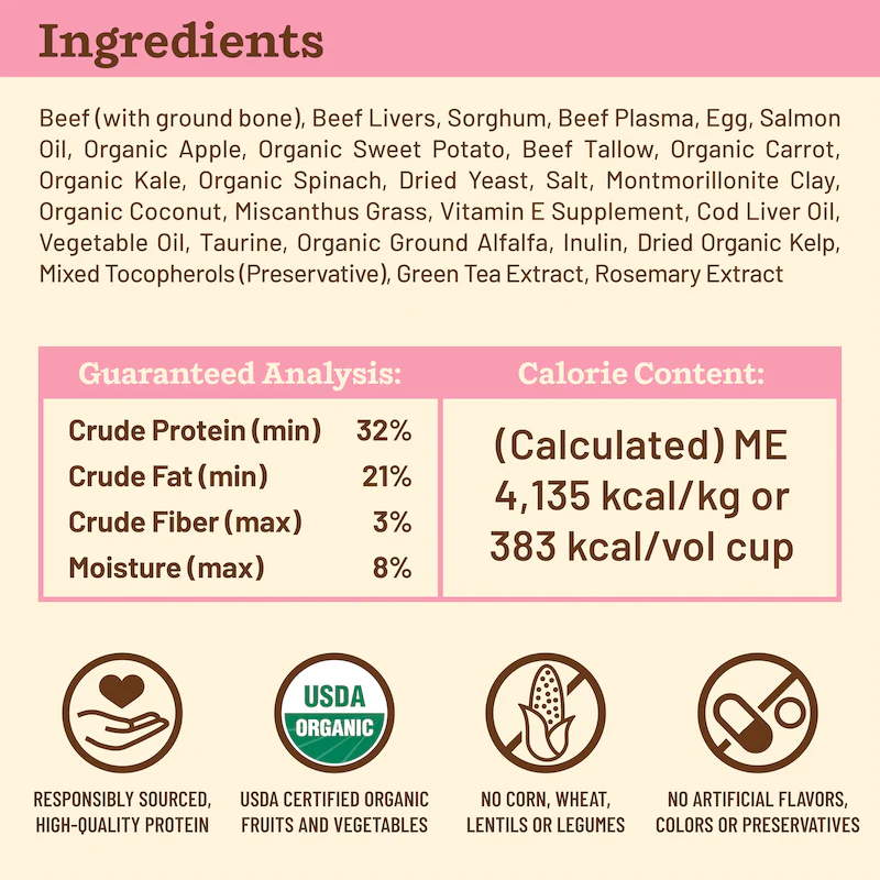 Primal Kibble in the Raw Cat Food Beef Recipe