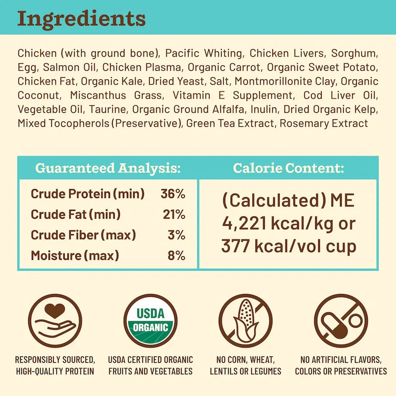 Primal Kibble in the Raw Cat Food Chicken and Fish Recipe