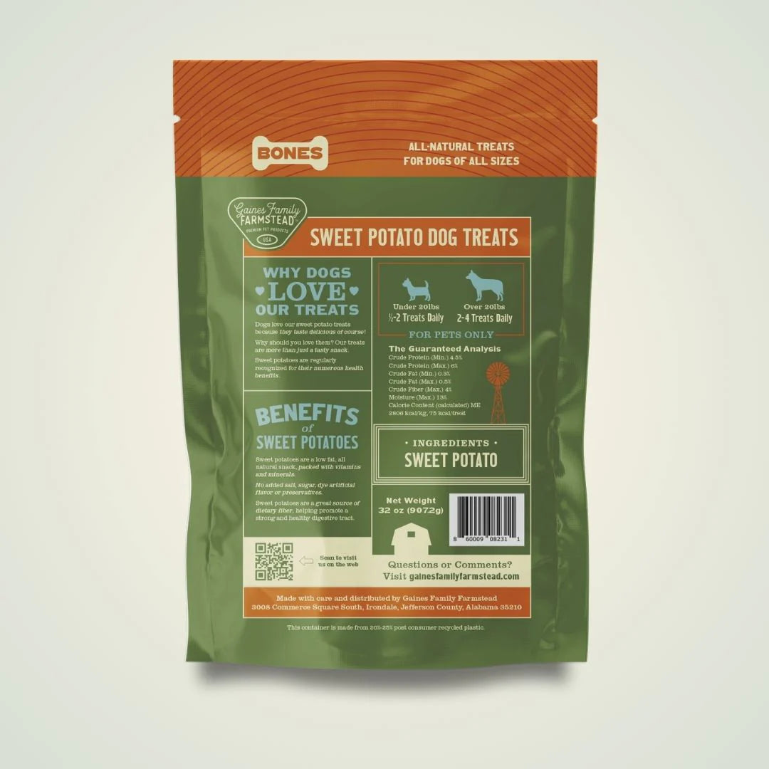 Gaines Family Farmstead Sweet Potato Bones 14OZ