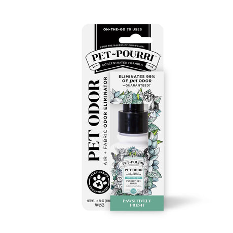 Pet-Pourri Pawsitively Fresh air & fabric odor refresher bottle, white mint label