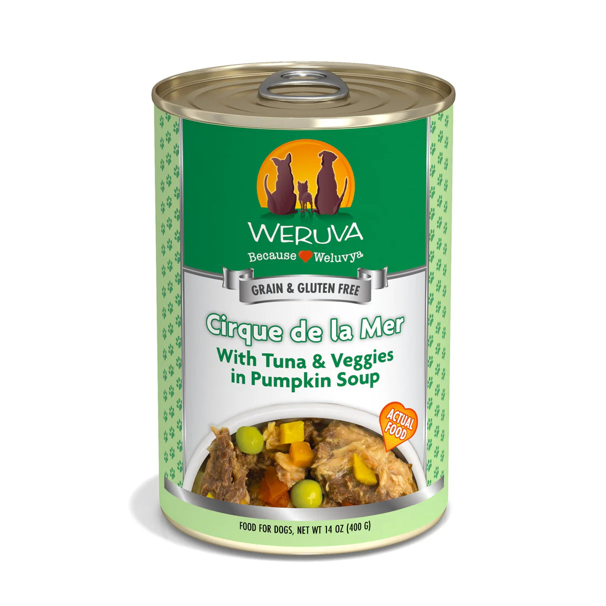WERUVA CIRQUE DE LA MER WITH TUNA AND VEGGIES IN PUMPKIN SOUP DOG FOOD 14OZ