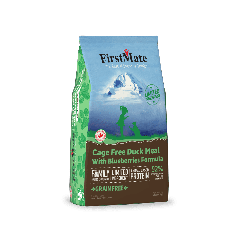 FirstMate Cage Free Duck Meal & Blueberries Formula for Cats