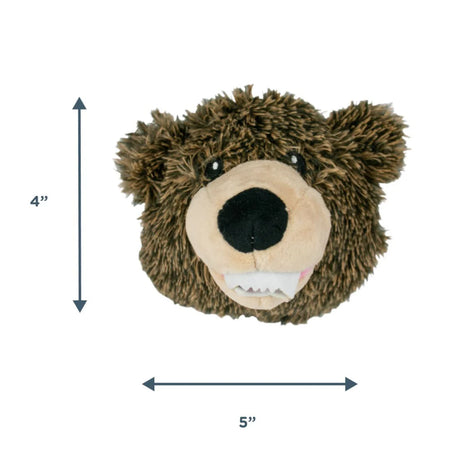 TALL TAILS PLUSH HEAD BALL GRIZZLY BEAR
