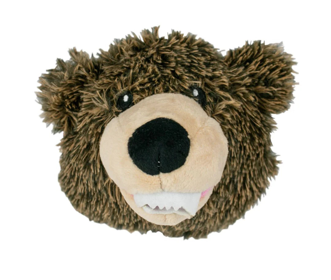 TALL TAILS PLUSH HEAD BALL GRIZZLY BEAR