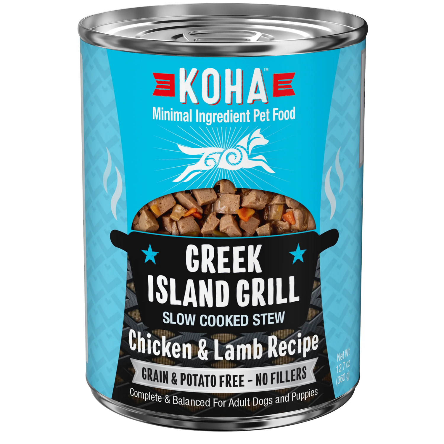 KOHA Greek Island Grill Slow Cooked Stew Chicken and Lamb for Dogs 12.7OZ
