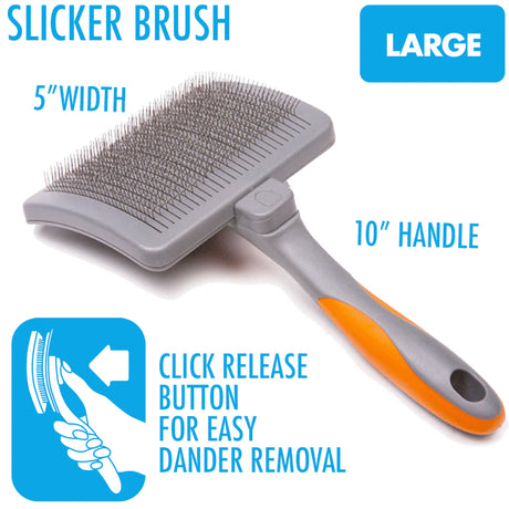 Gogo Self Cleaning Slicker Brush for Dogs & Cats