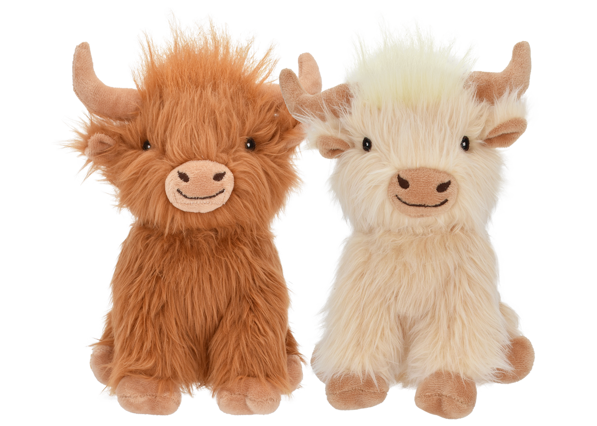 Multipet Highland Cow Plush Dog Toy