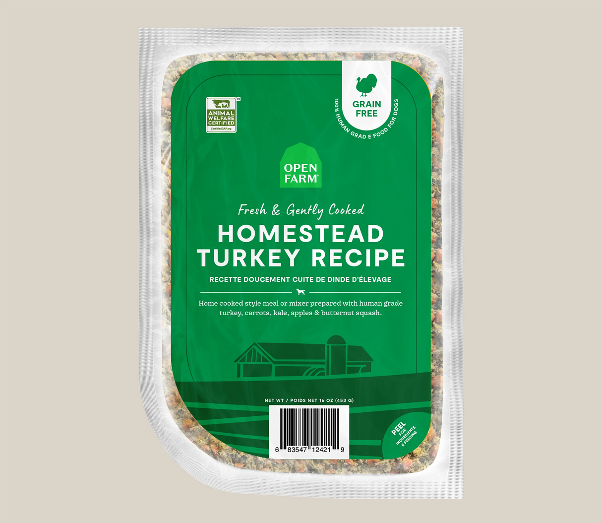 OPEN FARM Homestead Turkey Grain-Free Freshly Crafted Dog Food 16OZ