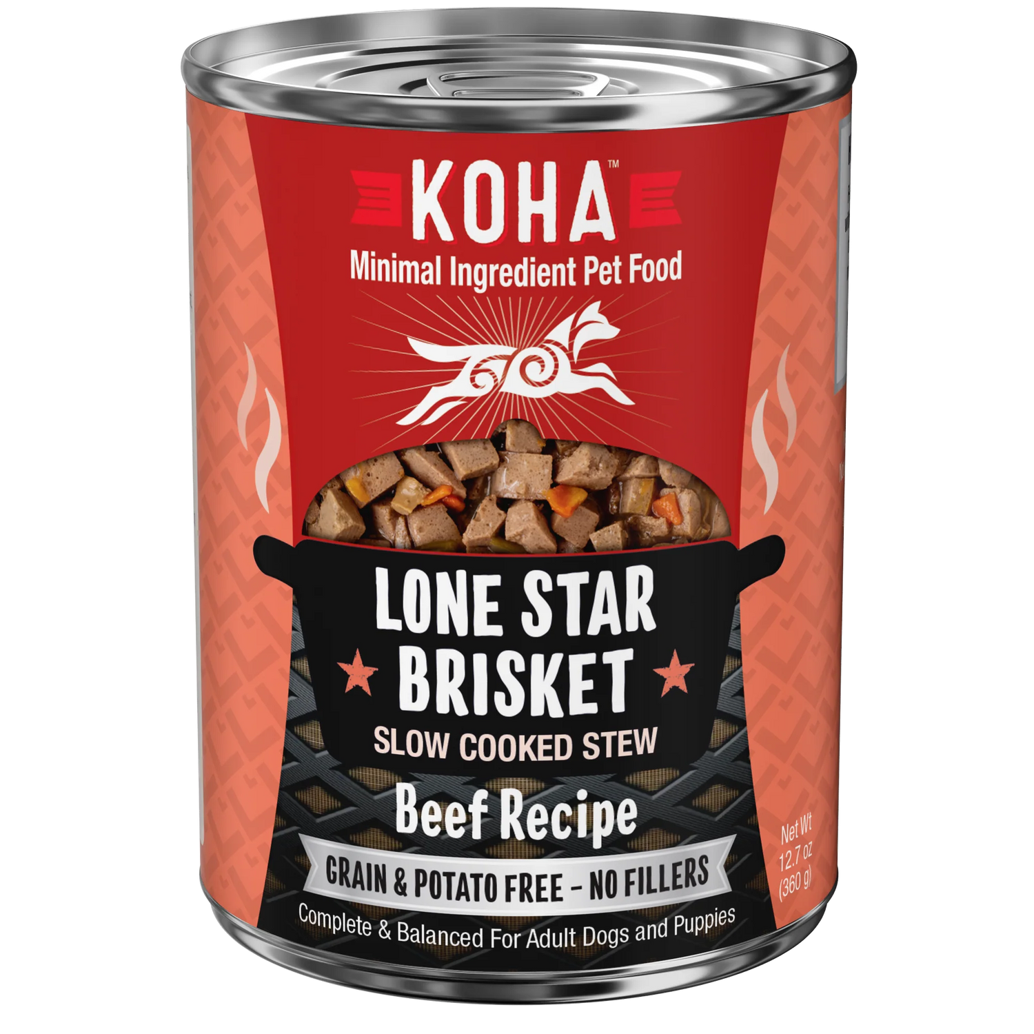 KOHA Lone Star Brisket Slow Cooked Stew Beef Recipe for Dogs 12.7OZ