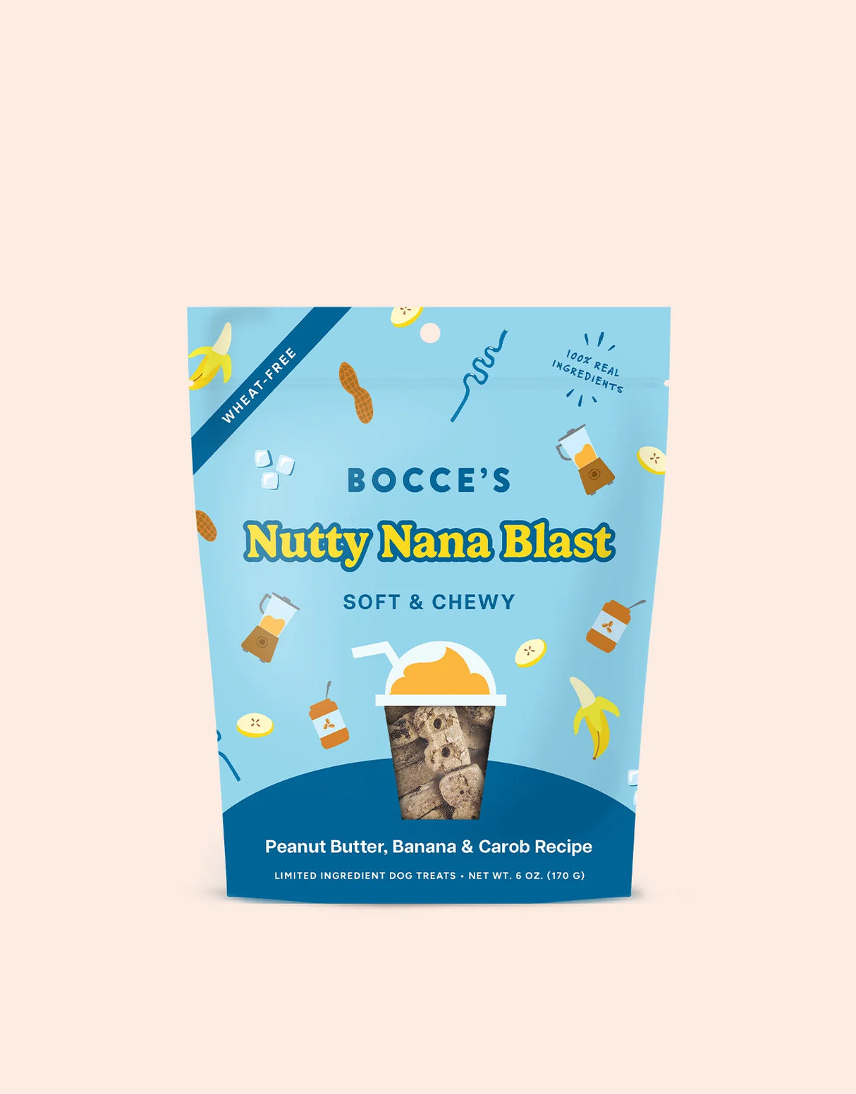Bocce's Nutty Nana Blast Soft and Chewy Dog Treats