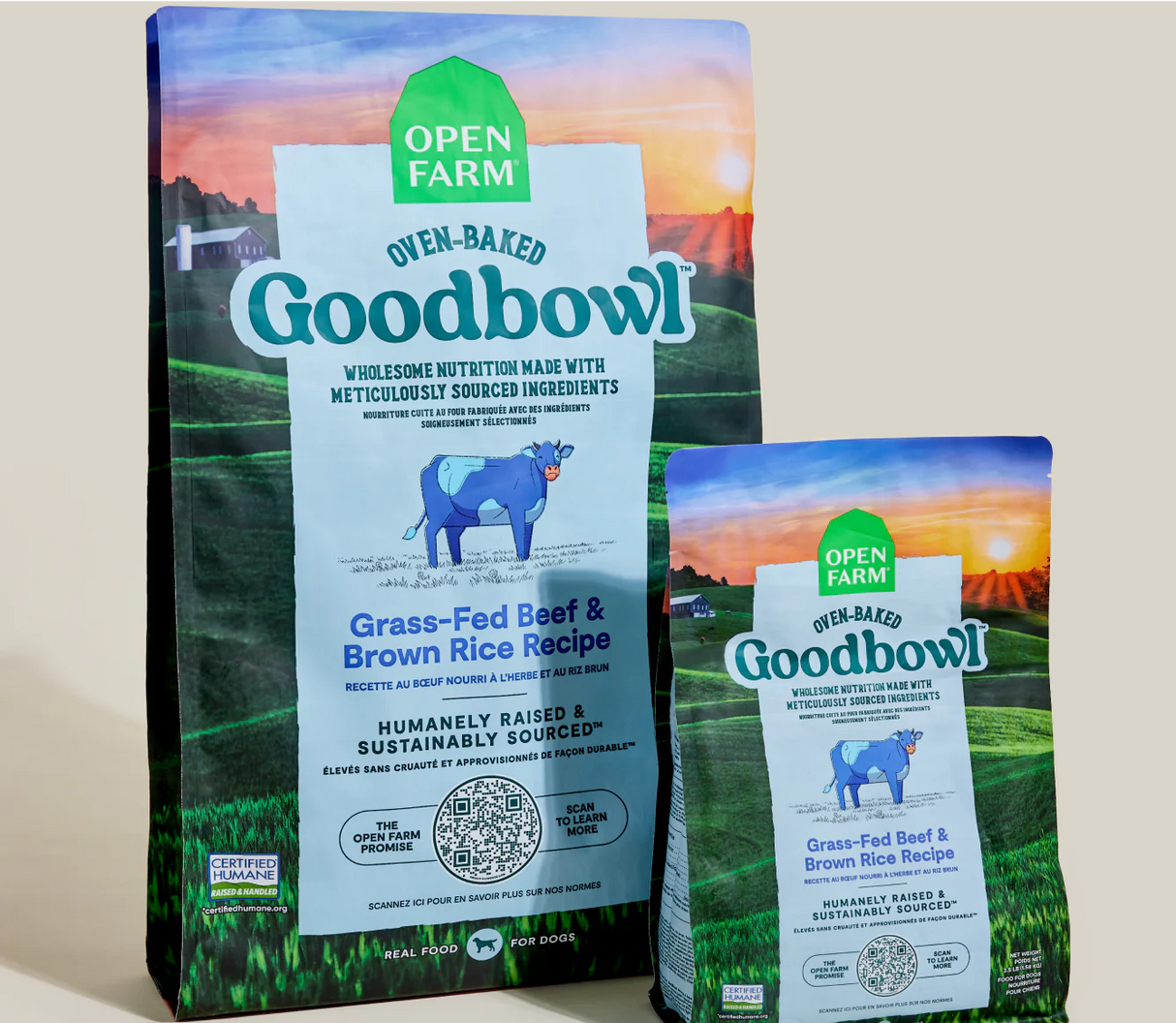 OPEN FARM Goodbowl™ Grass-Fed Beef & Brown Rice Dog Kibble
