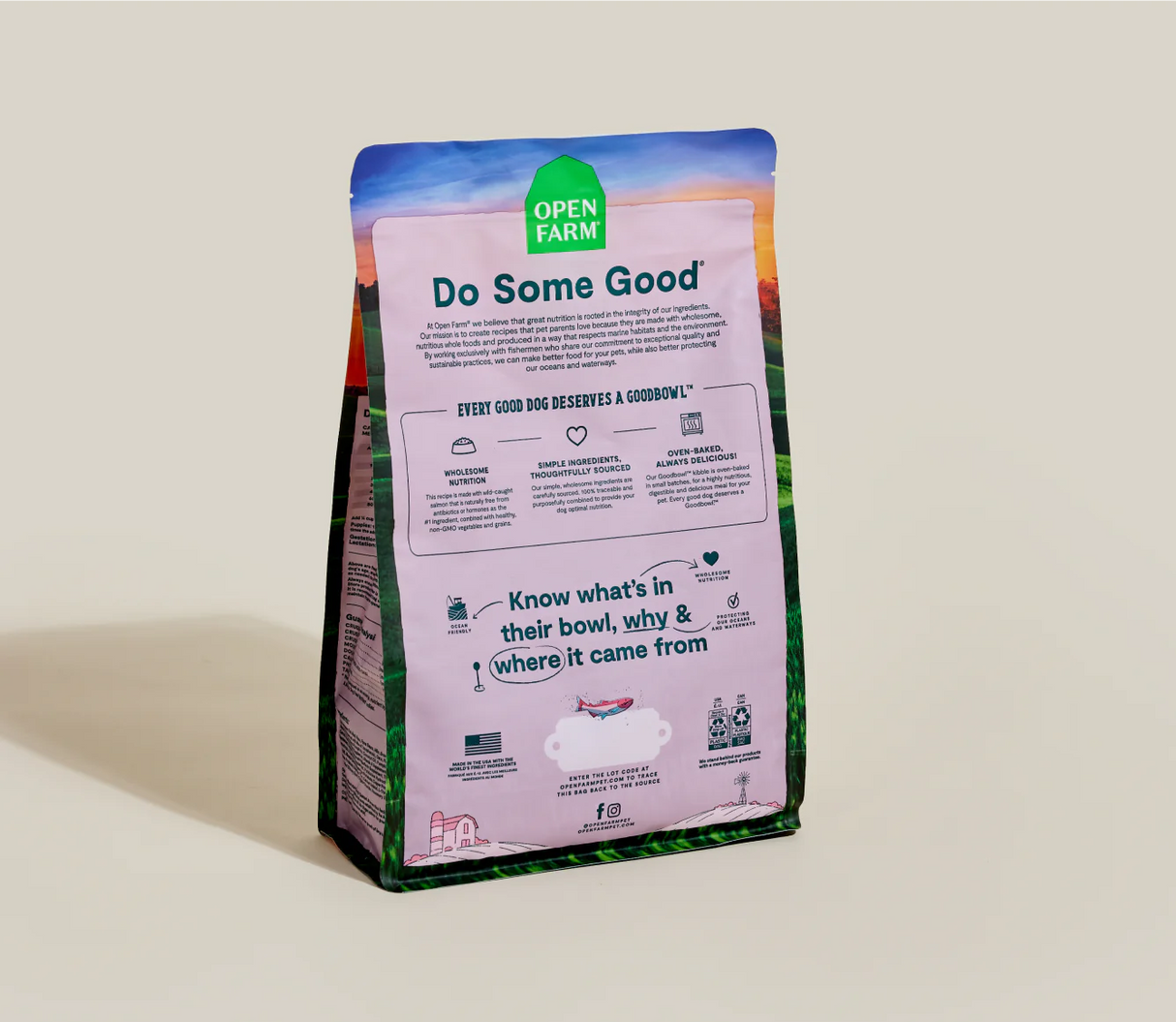 OPEN FARM Goodbowl™ Wild-Caught Salmon & Brown Rice Dog Kibble