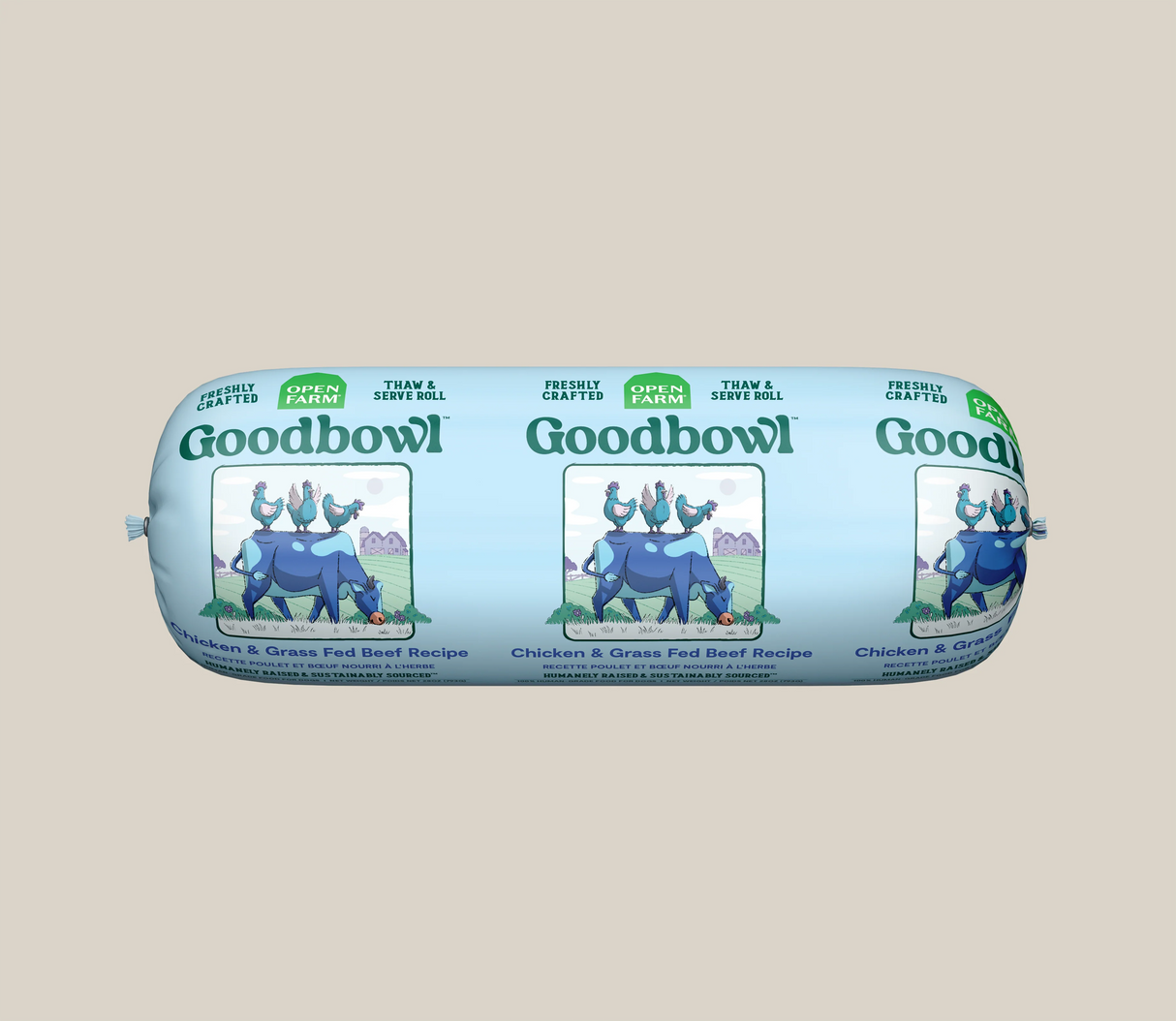 OPEN FARM Goodbowl Chicken & Grass-Fed Beef Freshly Crafted Roll for Dogs 28oz