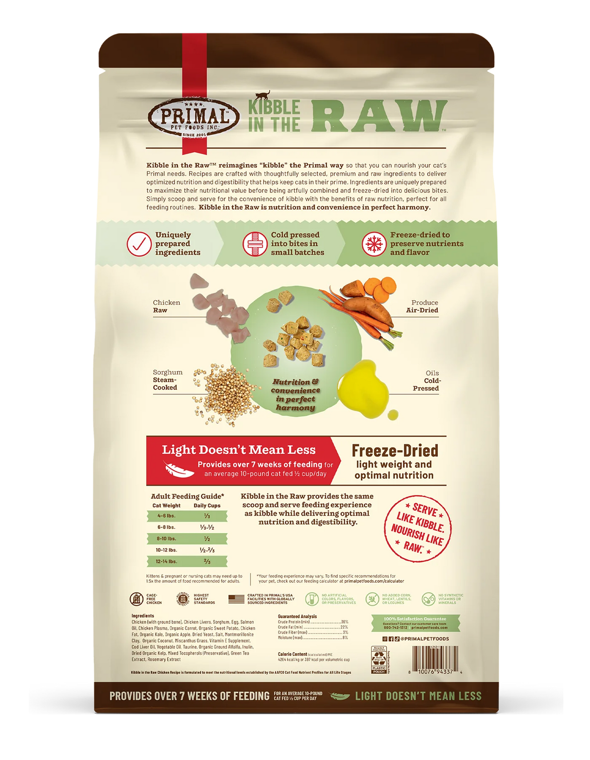 Primal Kibble in the Raw Cat Food Chicken Recipe