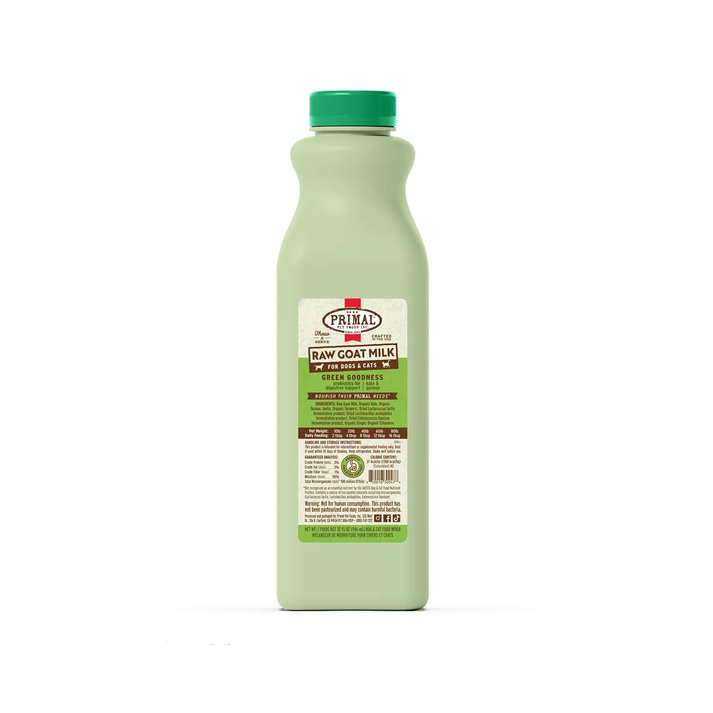 Primal Frozen Raw Goat Milk