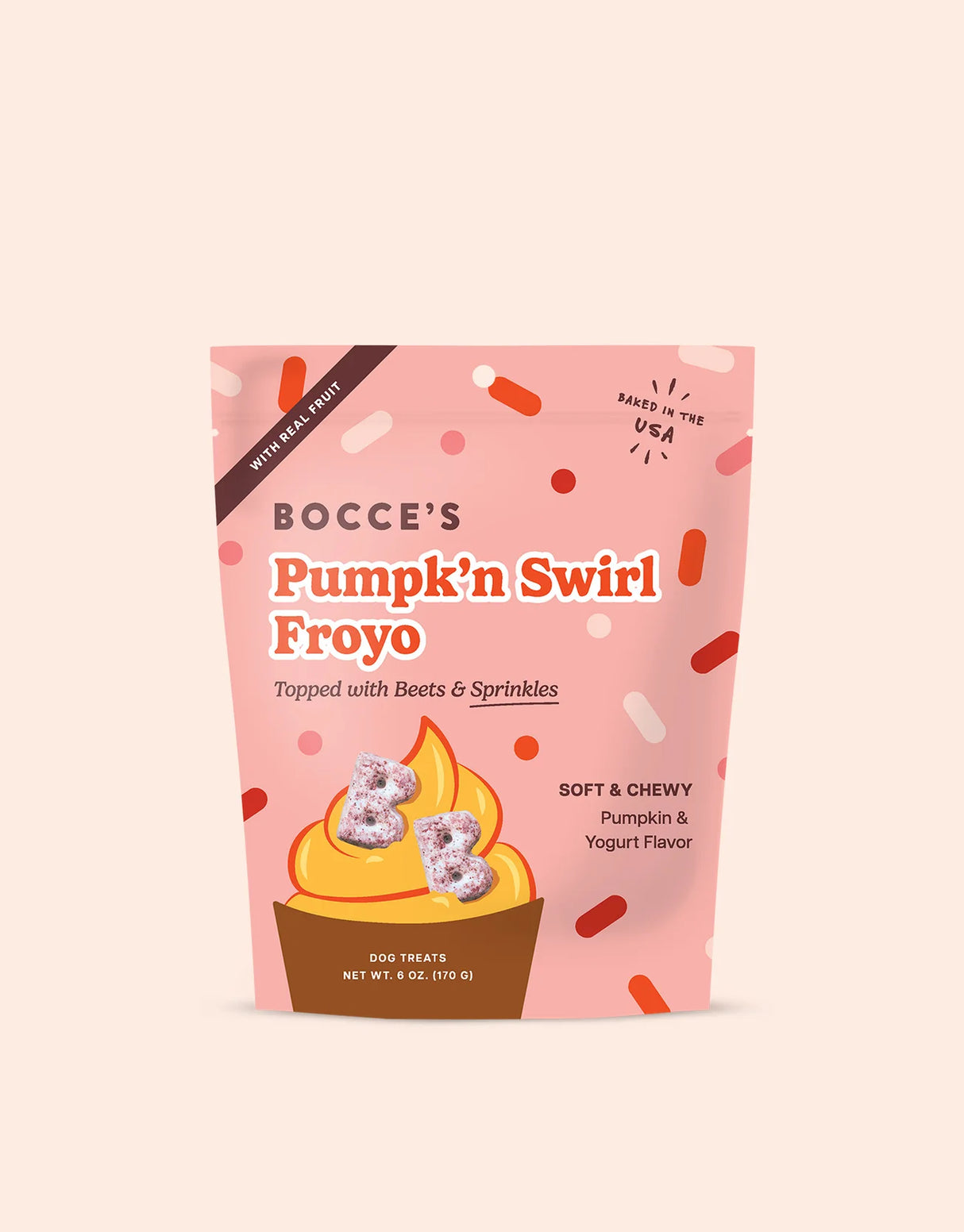 Bocce's Pumpk'n Swirl Froyo Soft & Chewy Dog Treats