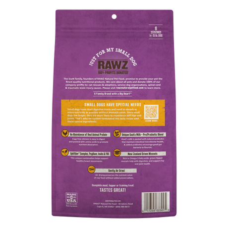 Rawz Air Dried "Just For My Small Dog" Chicken Recipe Dog Food