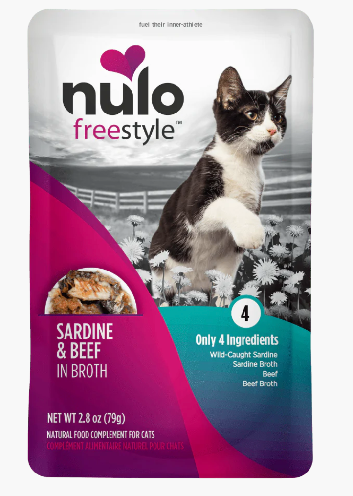 NULO CAT 2.8OZ POUCHES BEEF AND SARDINE