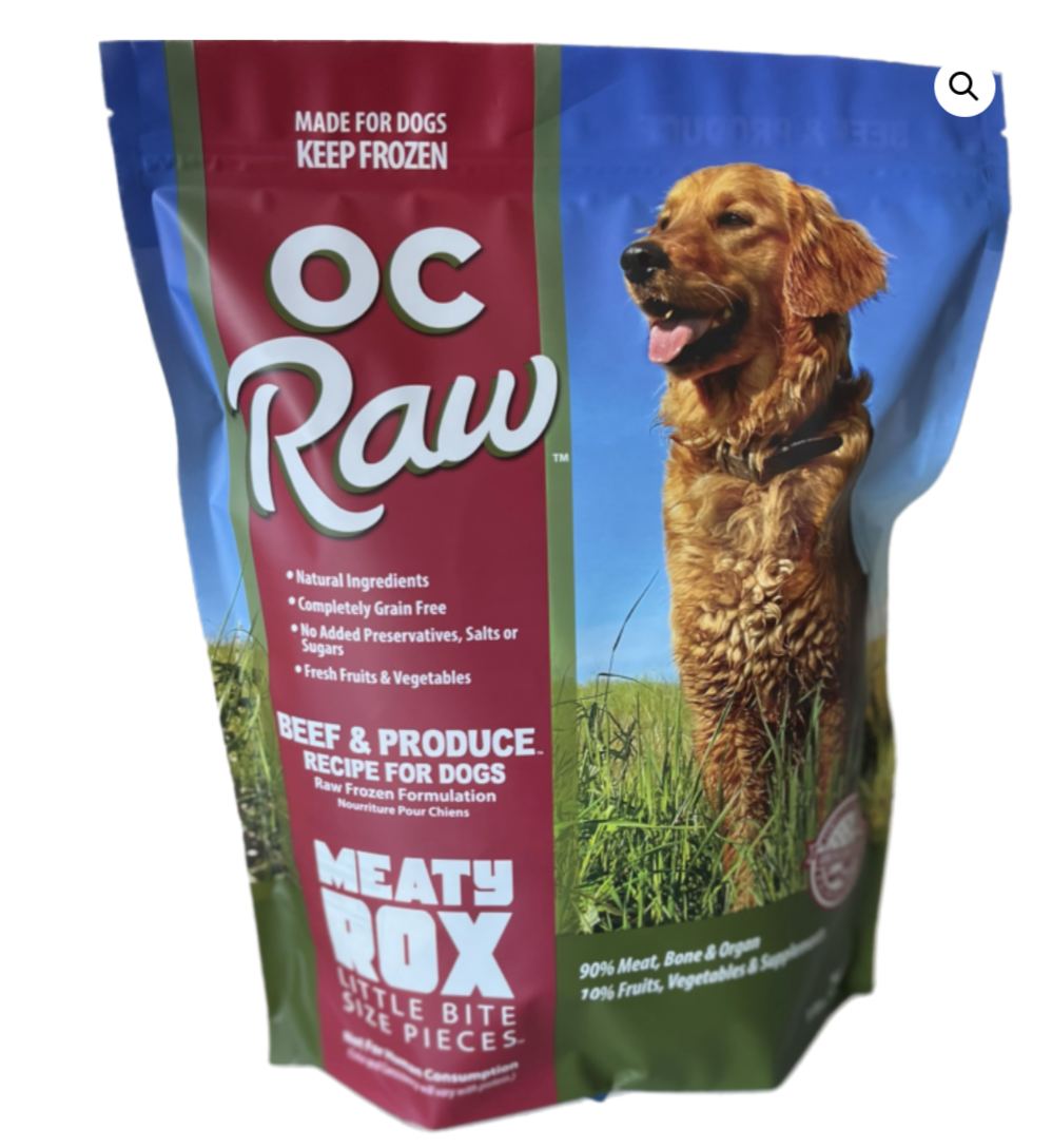 OC RAW FROZEN BEEF AND PRODUCE