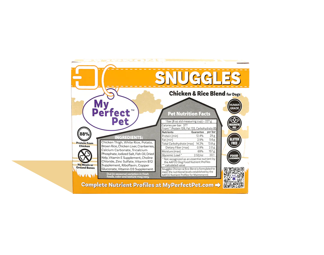 My Perfect Pet Snuggles Chicken and Rice Blend 4LB