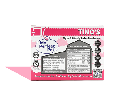My Perfect Pet Tino's Glycemic Friendly Turkey Blend 4LB