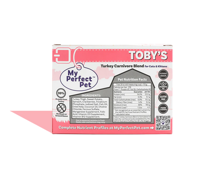 My Perfect Pet Toby's Carnivore Blend for Cats Turkey 3LB