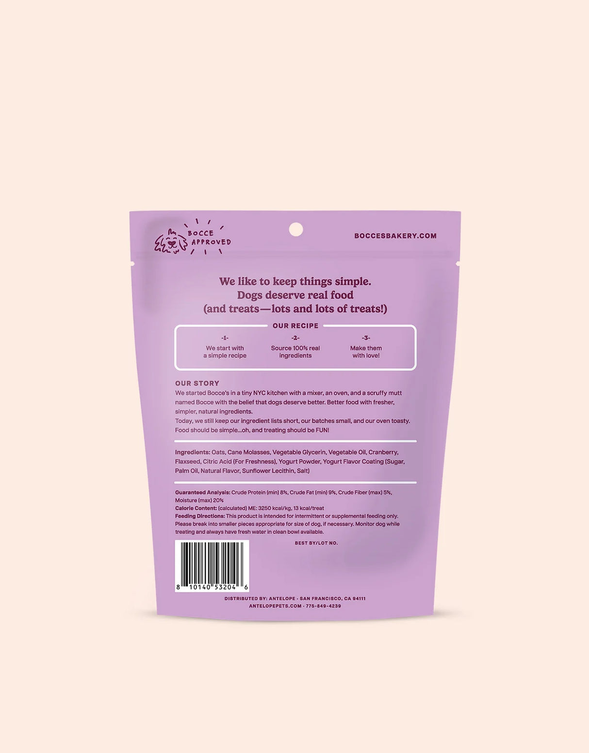 Bocce's Wild Cran Froyo Soft & Chewy Dog Treats