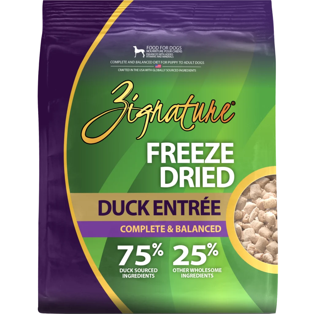 Zignature Original Freeze Dried Duck Entrée for Dogs