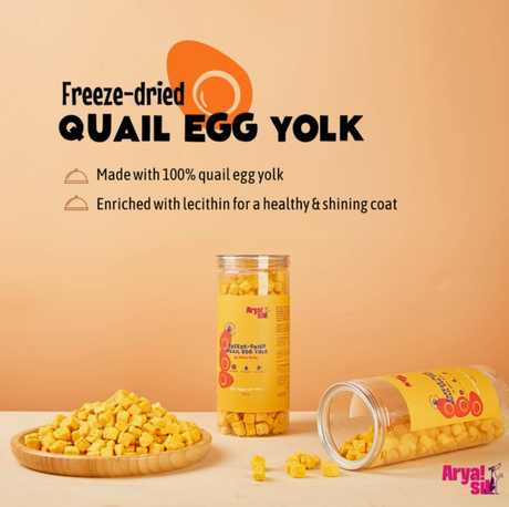 ARYA SIT FREEZE-DRIED QUAIL EGG YOLK BITES 12.3OZ