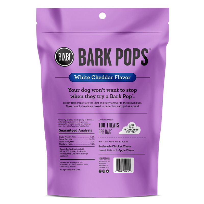 BIXBI BARK POPS WHITE CHEDDAR