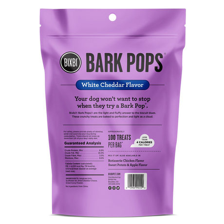 BIXBI BARK POPS WHITE CHEDDAR