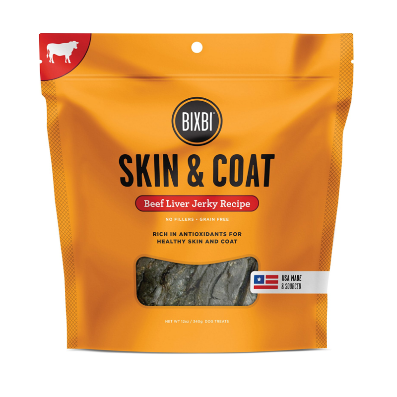 BIXBI SKIN AND COAT JERKY BEEF LIVER 5OZ