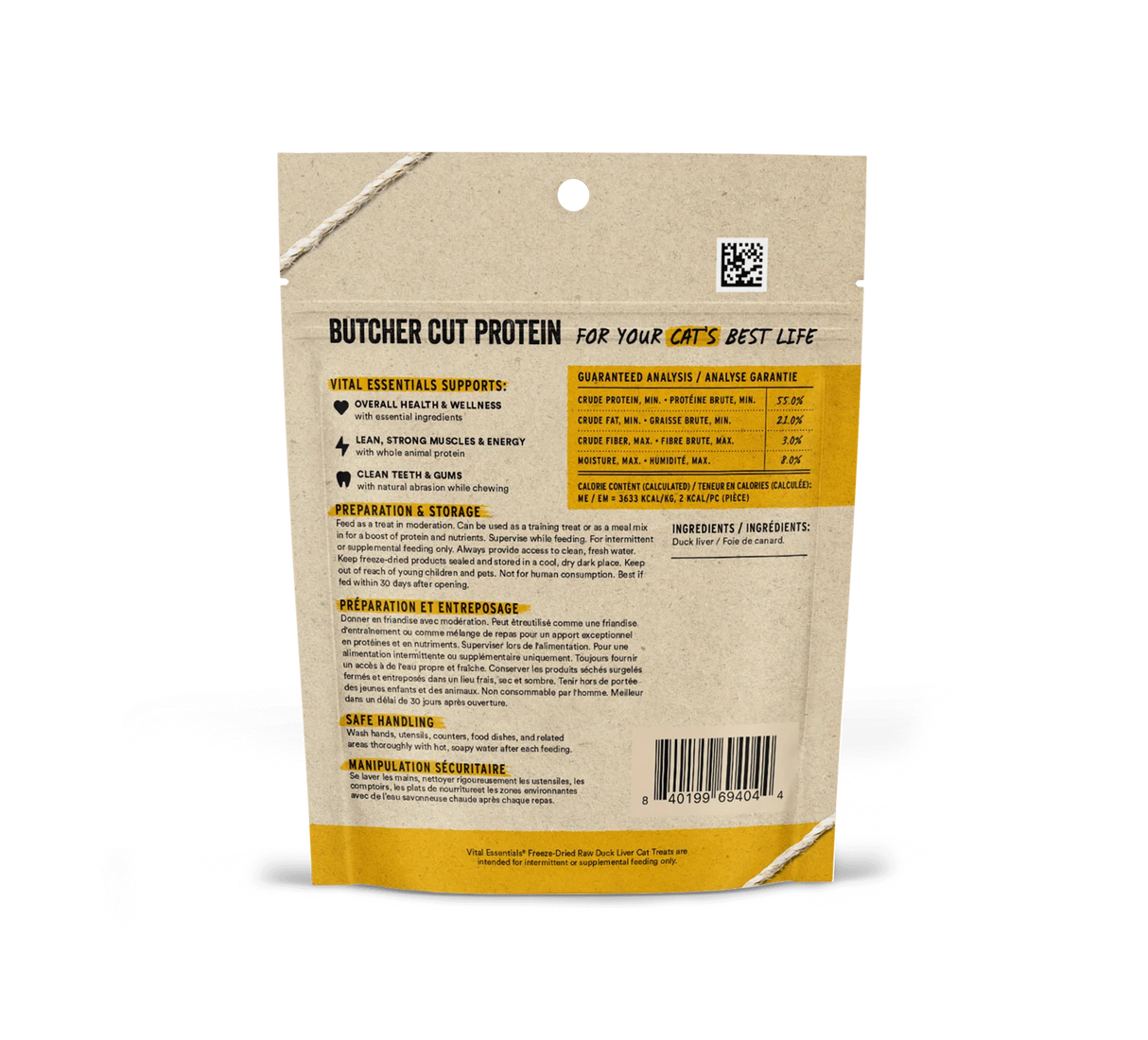 VITAL ESSENTIALS FREEZE-DRIED DUCK LIVER CAT TREATS