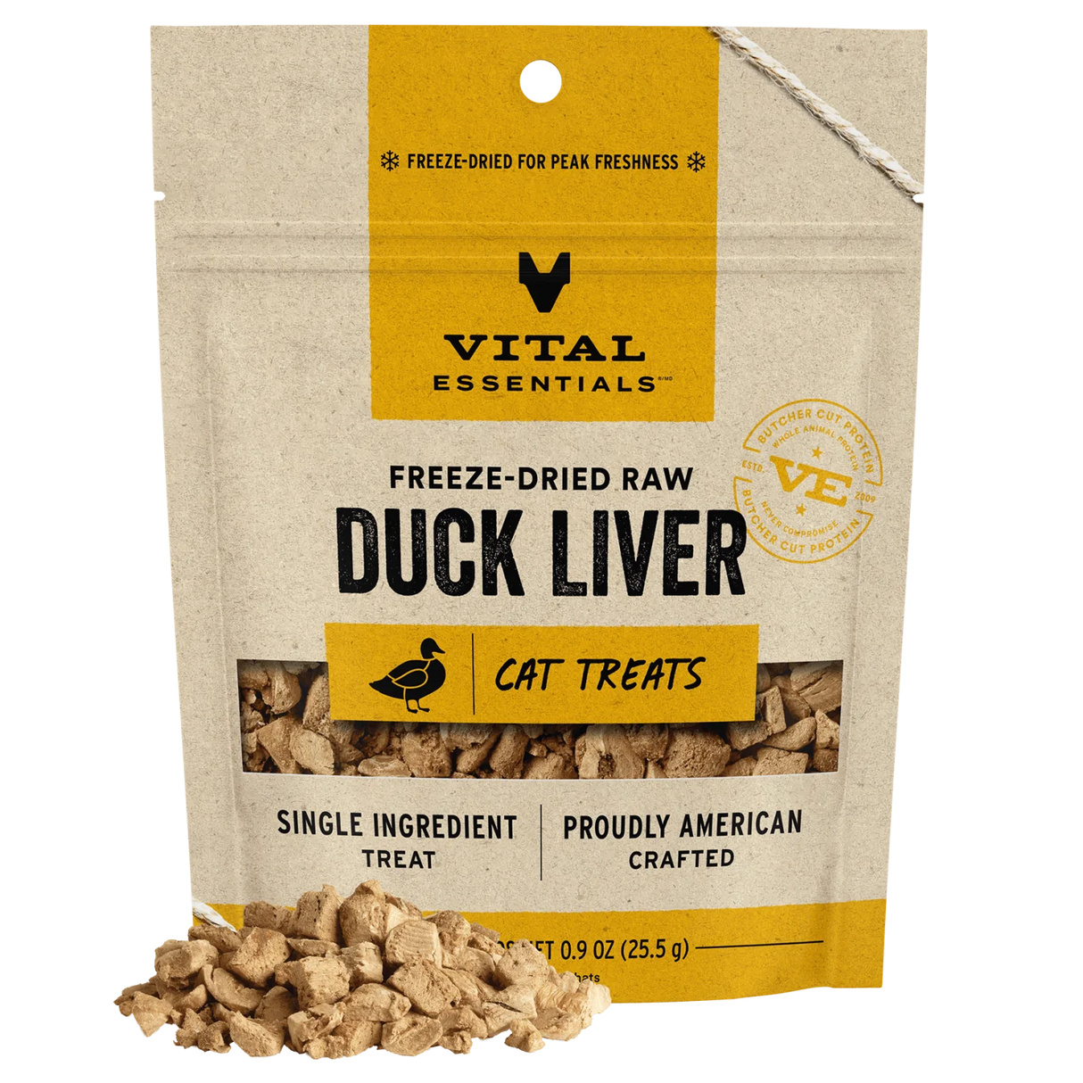 VITAL ESSENTIALS FREEZE-DRIED DUCK LIVER CAT TREATS