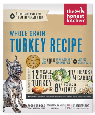 HONEST KITCHEN DEHYDRATED WHOLE GRAIN TURKEY