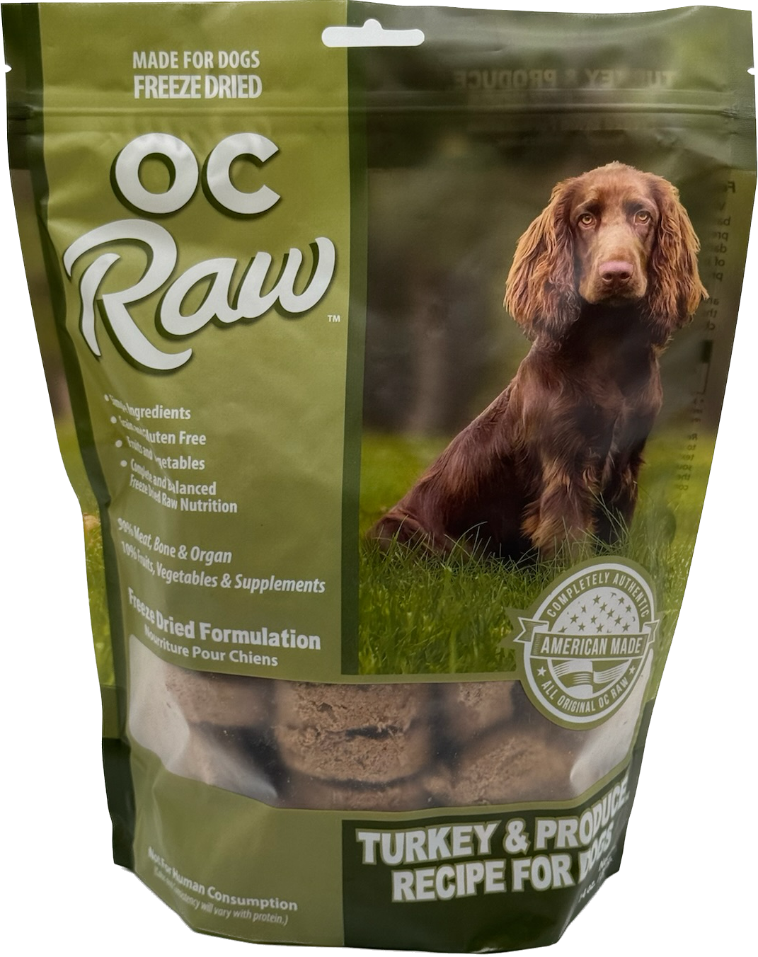 OC RAW FREEZE DRIED TURKEY AND PRODUCE
